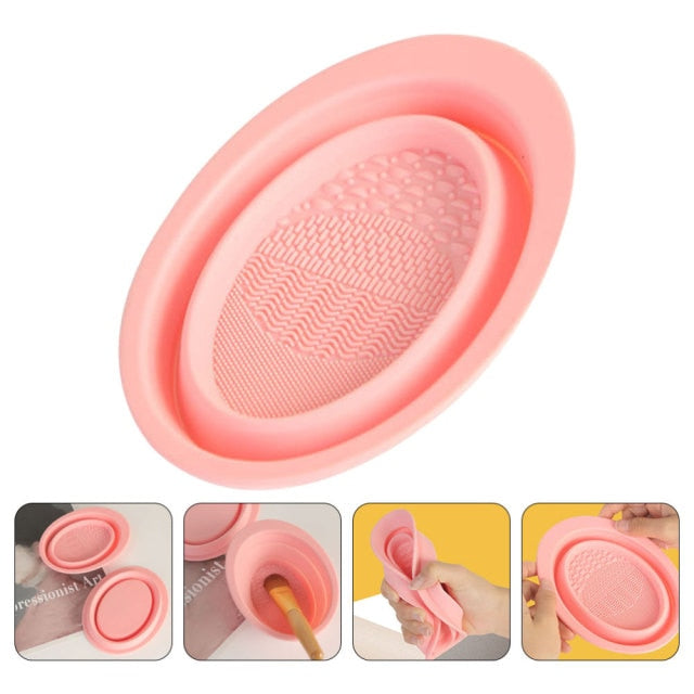 Foldable Makeup Brush Cleaning Bowl