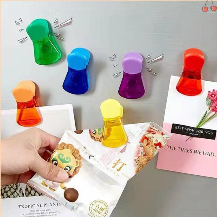 Fridge Magnetic Food Sealing Note Clips