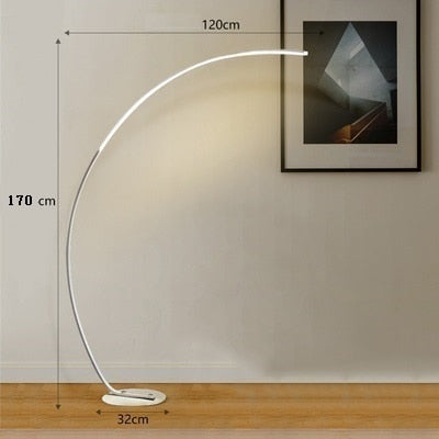 Elegant Curved LED Corner Floor Lamp