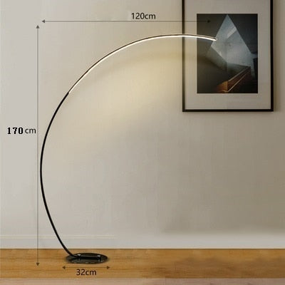 Elegant Curved LED Corner Floor Lamp