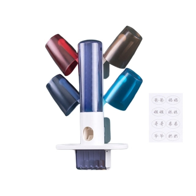 Wall-Mounted Automatic Toothpaste Dispenser Rack