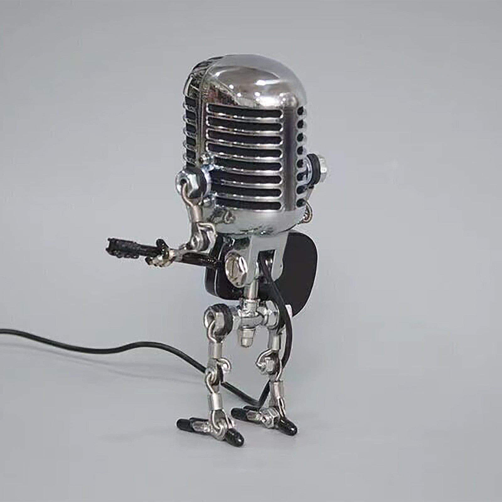 Vintage Guitar Playing Microphone Robot Lamp
