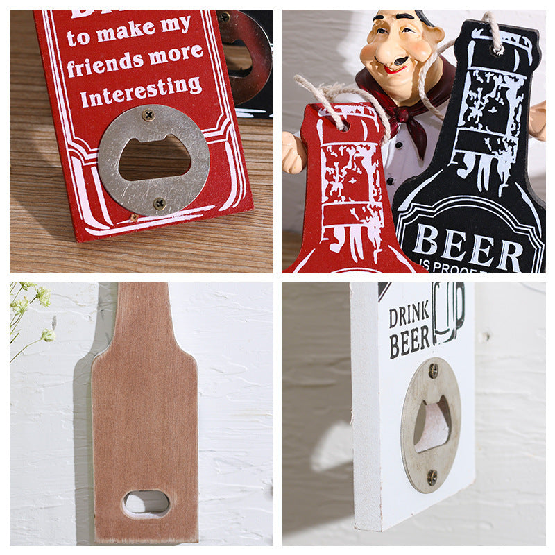 Retro Wood Bottle Opener