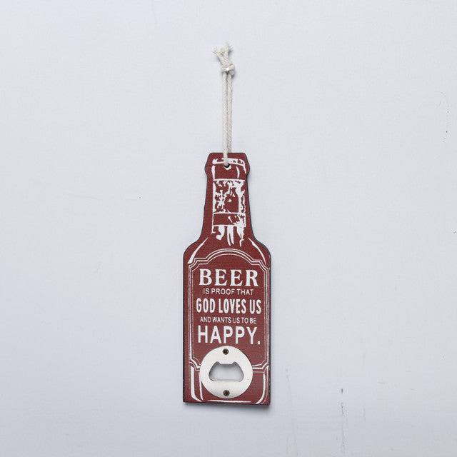 Retro Wood Bottle Opener