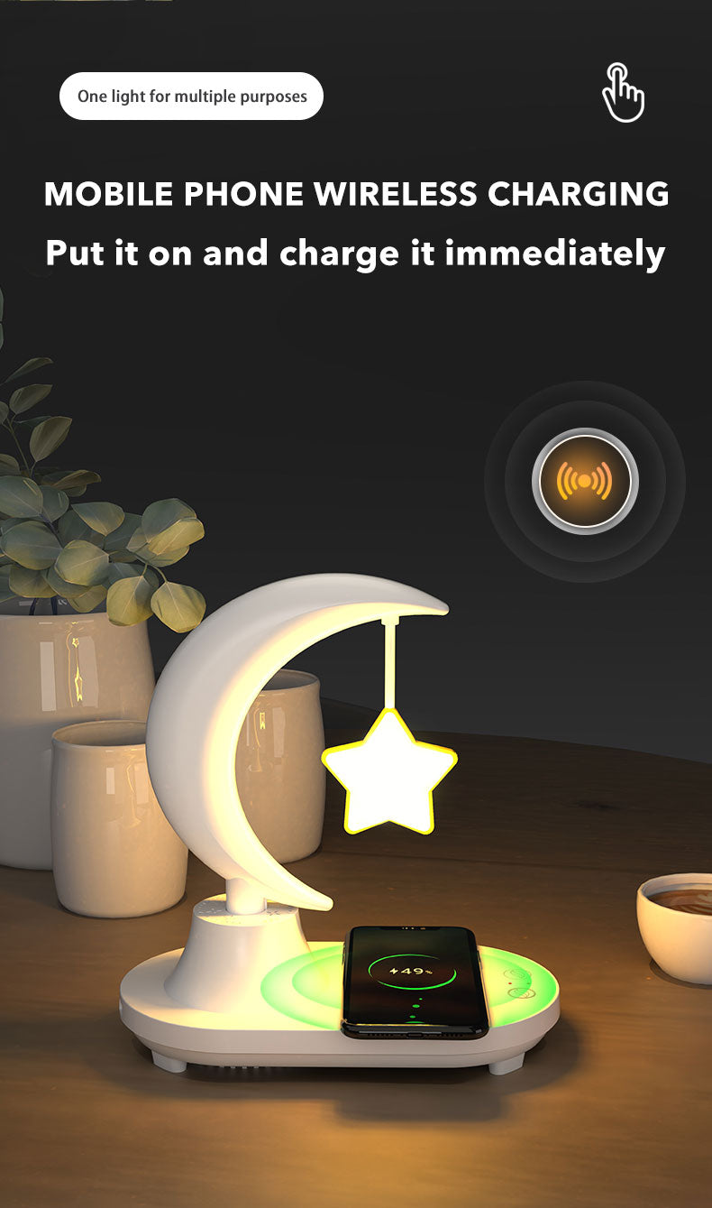 Moon Star Wireless Charging Night Lamp