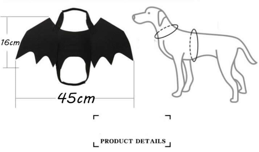 Pet Costume Bat Wing