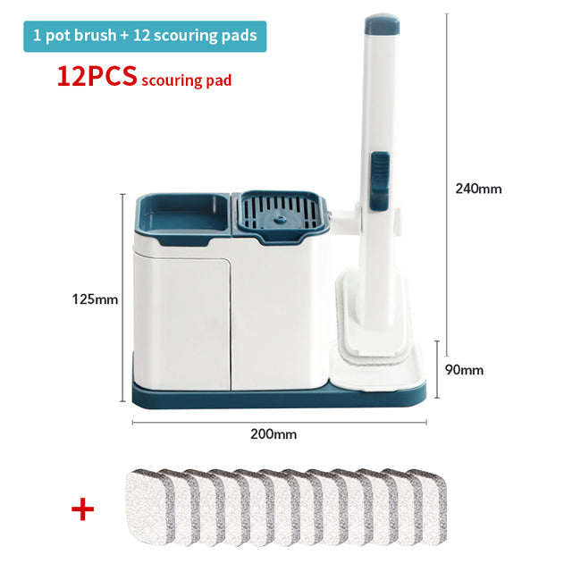 Long Handle Disposable Kitchen Cleaning Brush Kit