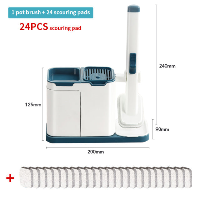 Long Handle Disposable Kitchen Cleaning Brush Kit