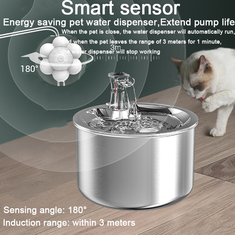 Smart Sensor Automatic Pet Fountain - Happy2Cats