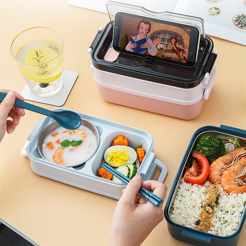 Double Layer Leak-Proof Soup Bowl Lunch Box