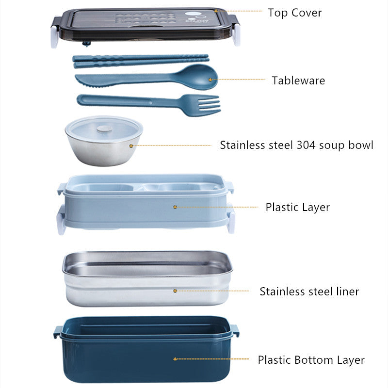 Double Layer Leak-Proof Soup Bowl Lunch Box