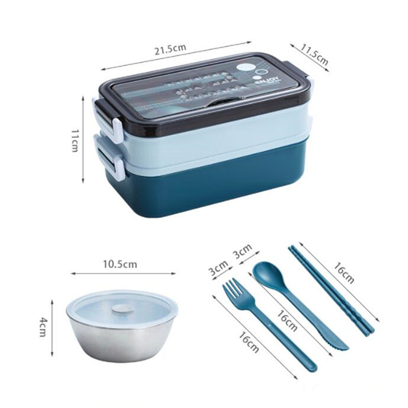 Double Layer Leak-Proof Soup Bowl Lunch Box