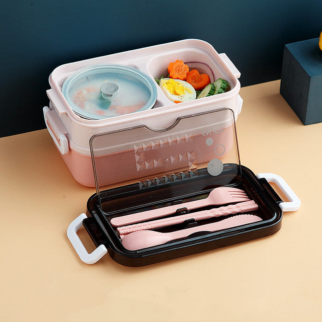 Double Layer Leak-Proof Soup Bowl Lunch Box