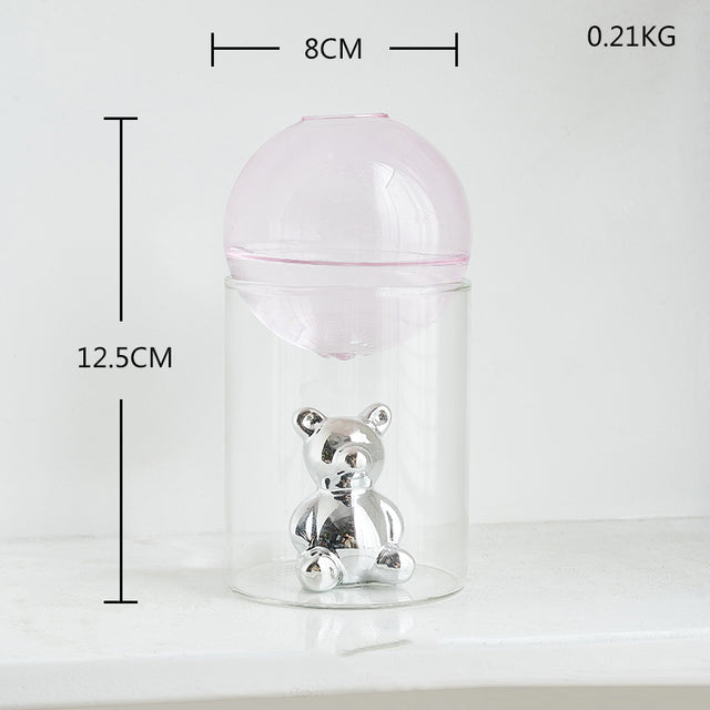 Transparent Double Glass Terrarium Art Vase