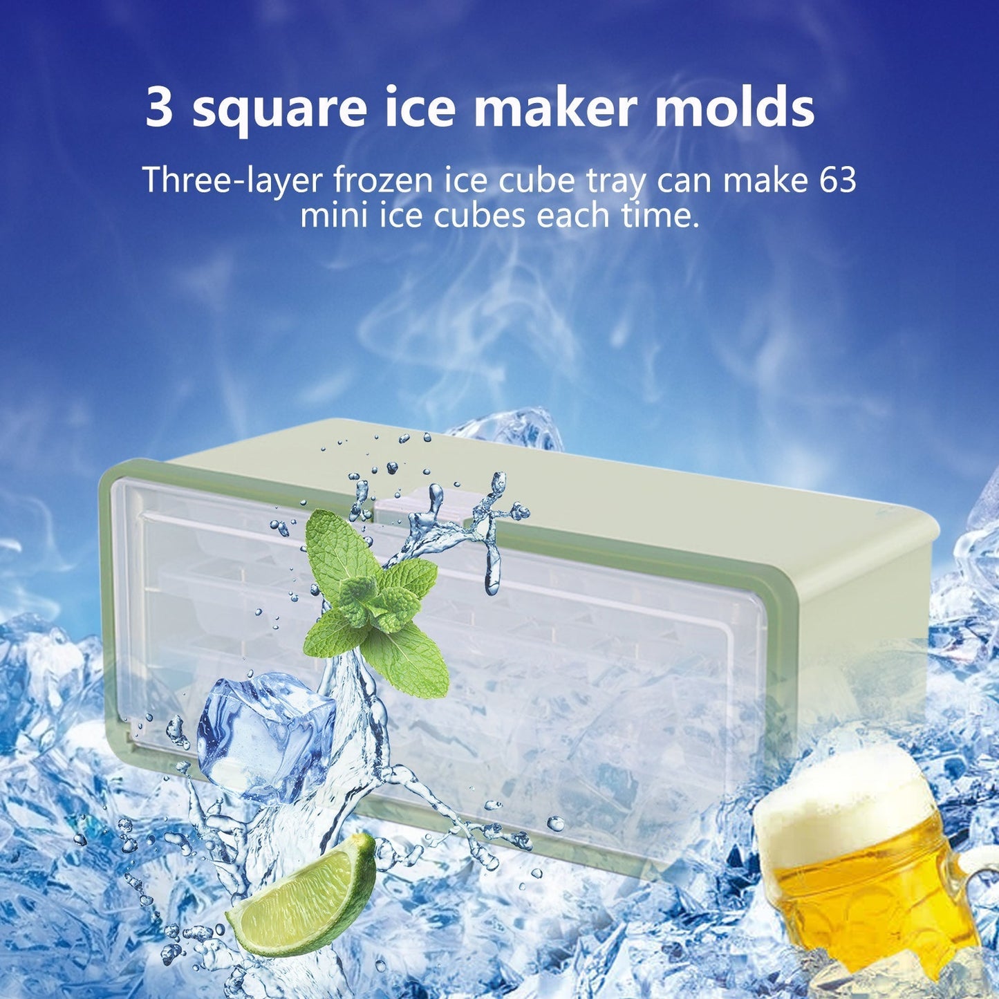 Three-Layer Ice Cube Tray Box