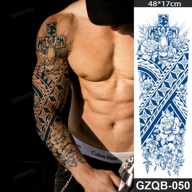 Long Lasting Full Arm Sleeve Tattoo Sticker