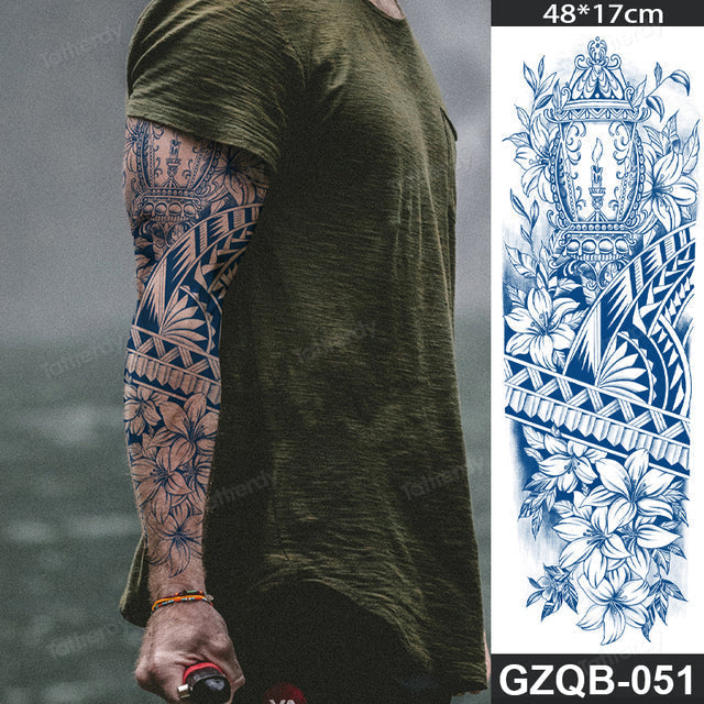 Long Lasting Full Arm Sleeve Tattoo Sticker