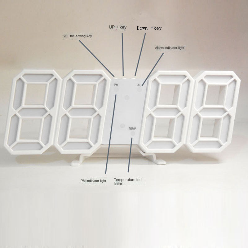 3D LED Modern Digital Alarm Wall Clock - UTILITY5STORE