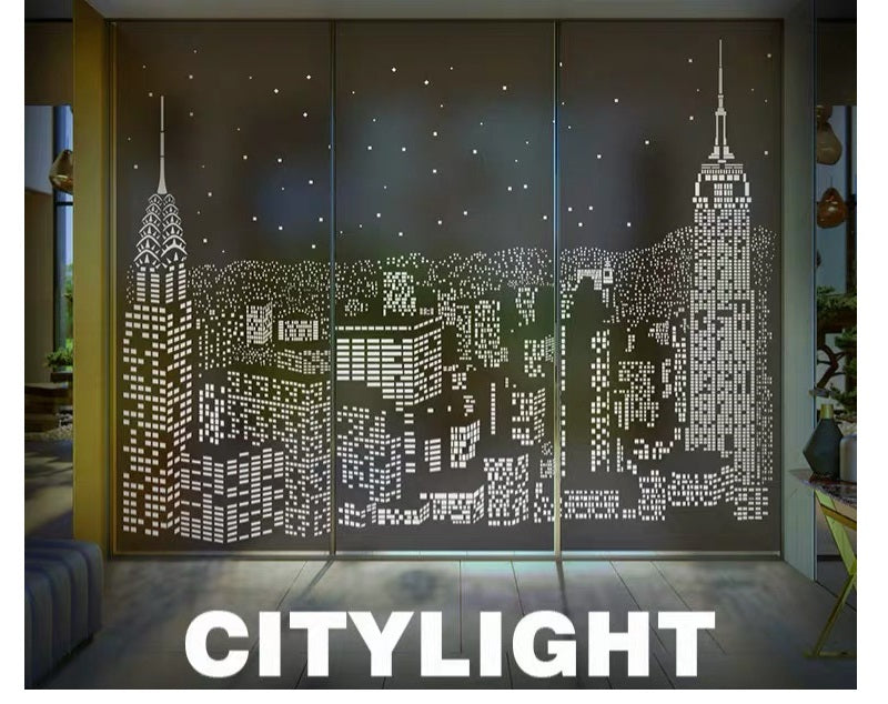 Blackout Amazing City Night View Window Sticker