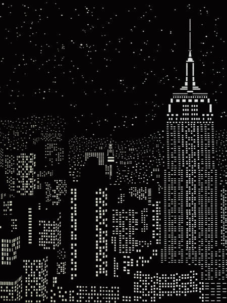 Blackout Amazing City Night View Window Sticker