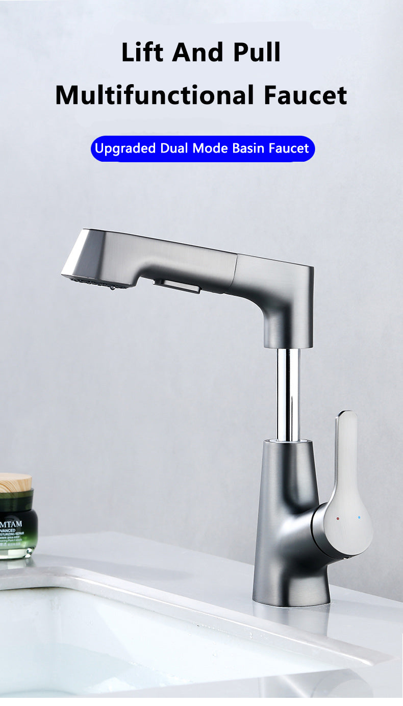 Modern Bathroom Telescopic Basin Waterfall Faucet - UTILITY5STORE