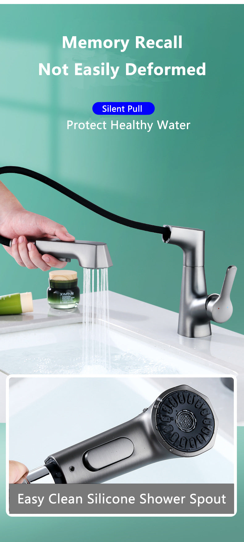 Modern Bathroom Telescopic Basin Waterfall Faucet - UTILITY5STORE