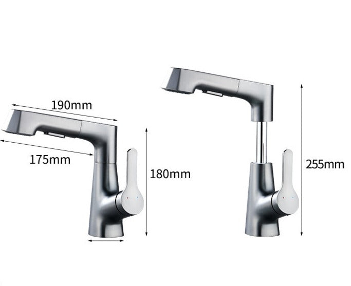 Modern Bathroom Telescopic Basin Waterfall Faucet - UTILITY5STORE