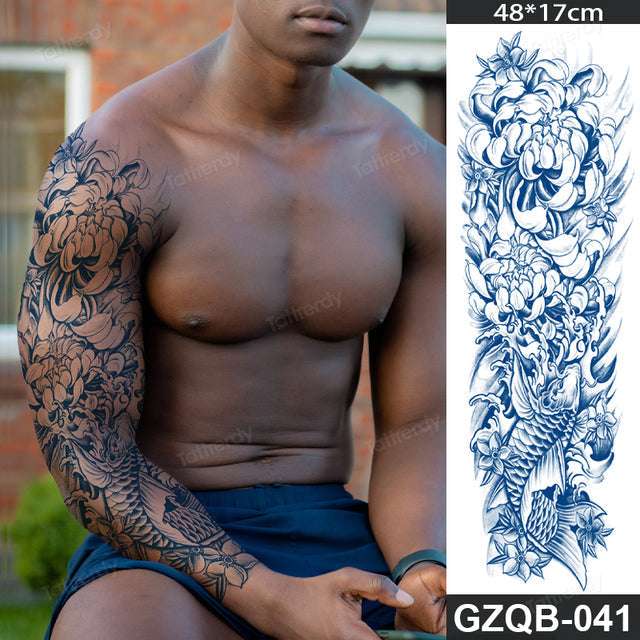 Life Meaning Full Sleeve Semi-Permanent Tattoo