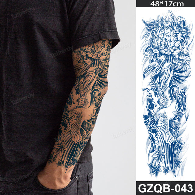 Life Meaning Full Sleeve Semi-Permanent Tattoo