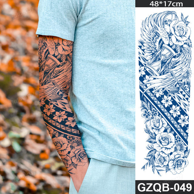 Life Meaning Full Sleeve Semi-Permanent Tattoo