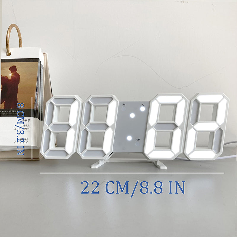 3D LED Modern Digital Alarm Wall Clock - UTILITY5STORE