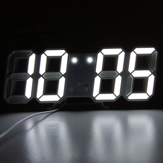 3D LED Modern Digital Alarm Wall Clock - UTILITY5STORE