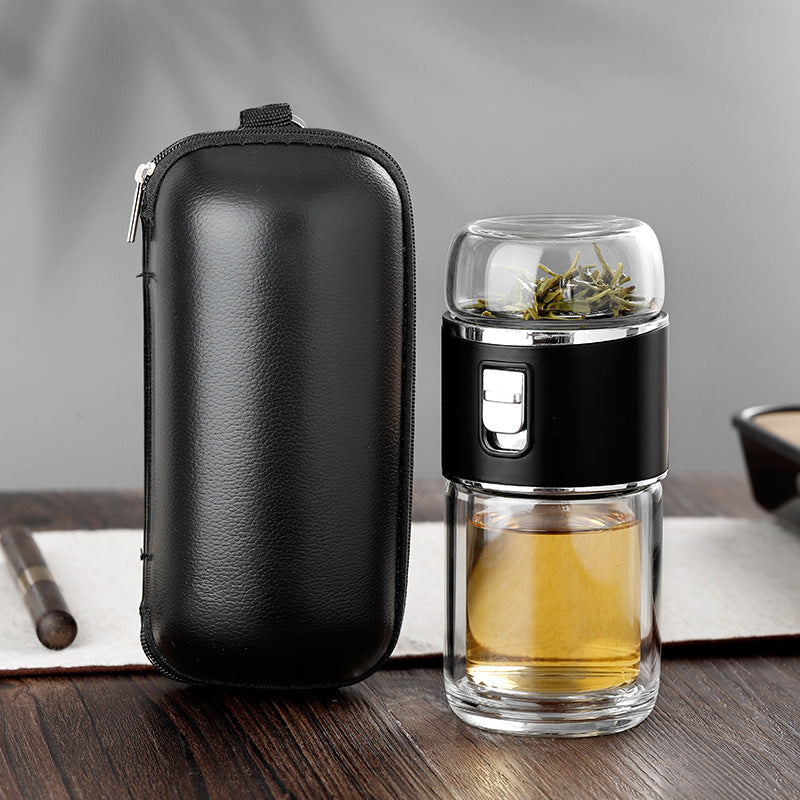 Double Glass Tea Infuser Thermos Bottle