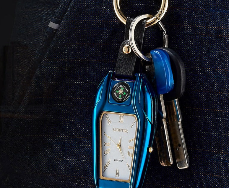 Elegant Car Keychain Watch Light