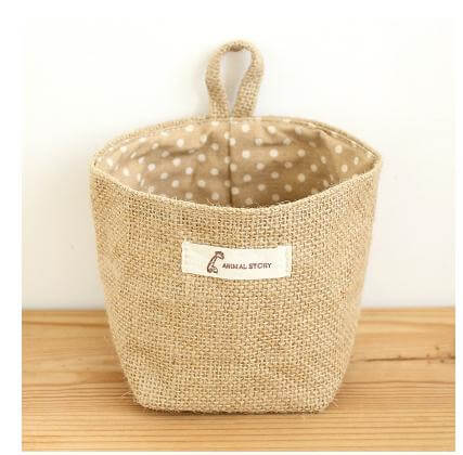 Zakka style cotton storage box