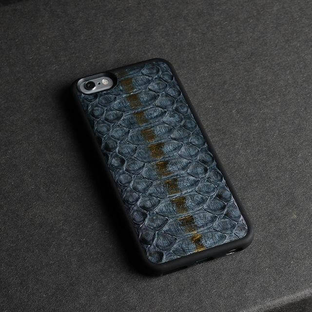 Luxury 3D Natural Python Skin Leather Cases for Iphone Models
