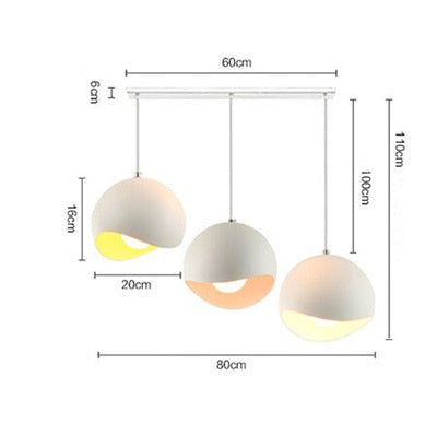 Modern Aluminum Eggshell Nordic Pendant Lamp - UTILITY5STORE