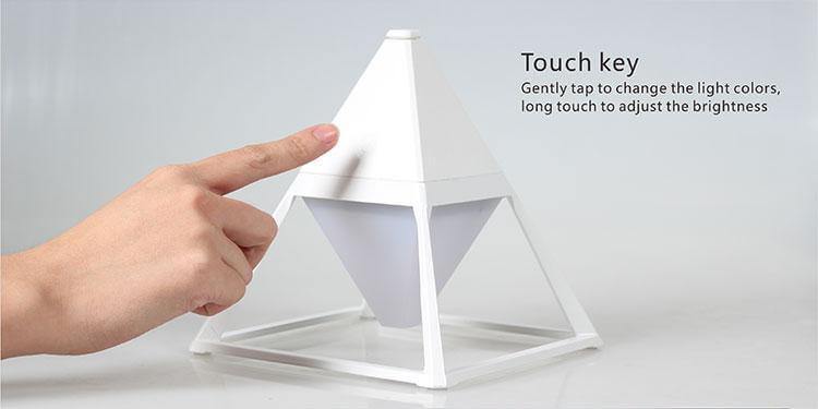 Pyramid Modern Touch Bedroom Lamp Decor