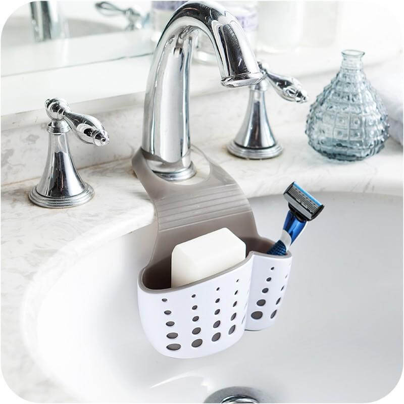 Useful Suction Cup Sink Shelf Soap Rack Kitchen