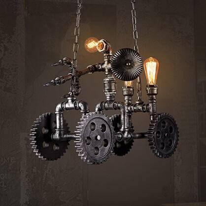 Iron Metal Motorbike Shape Modern Light Lamps