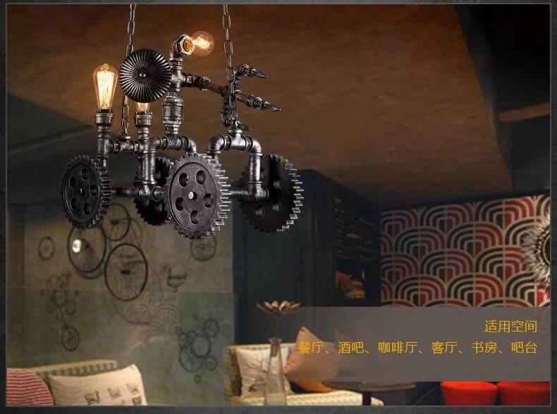 Iron Metal Motorbike Shape Modern Light Lamps