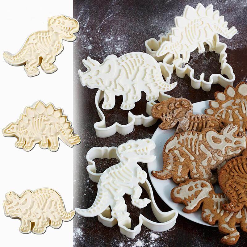3Pcs/set Cute Dinosaur Shaped Cookie Cutters Tools - UTILITY5STORE