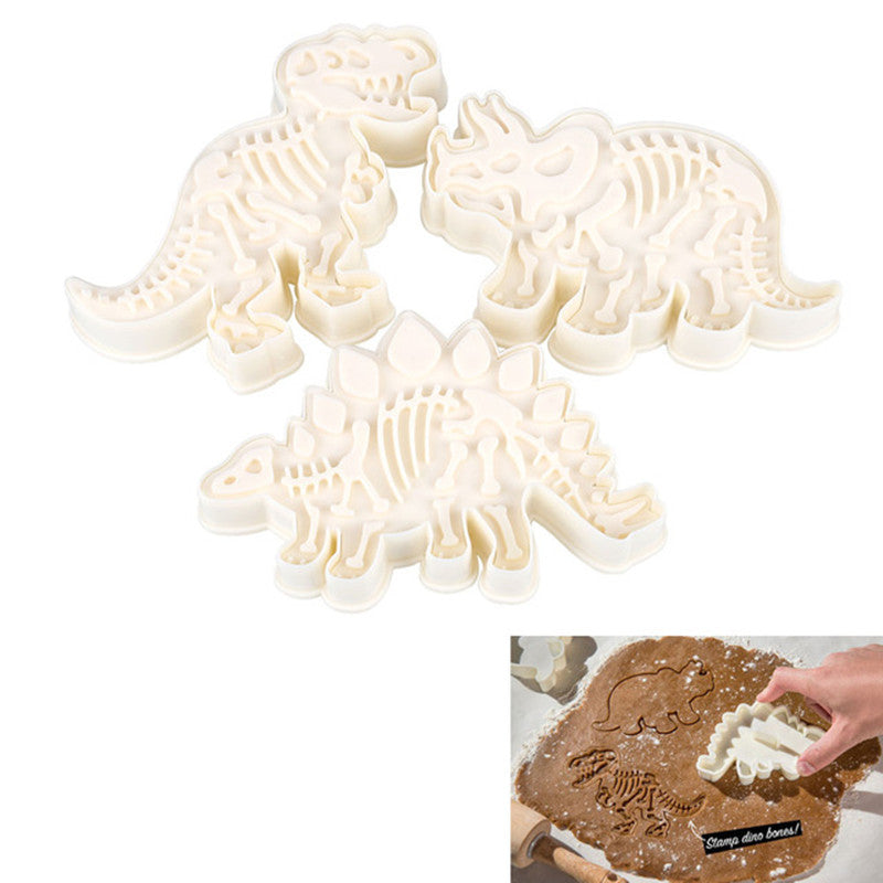 3Pcs/set Cute Dinosaur Shaped Cookie Cutters Tools - UTILITY5STORE