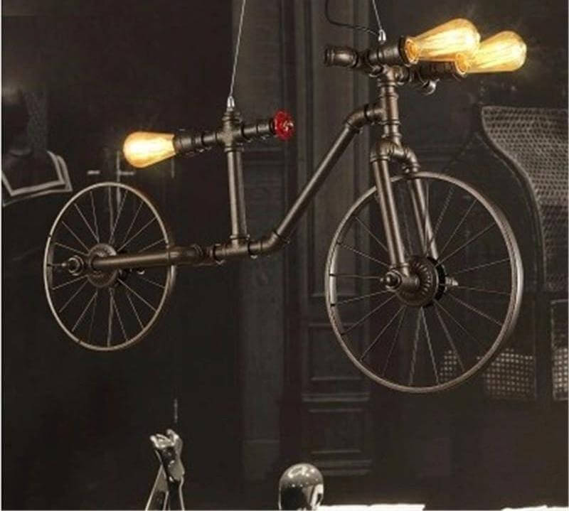 Retro Loft Style Bicycle Metal Lamp