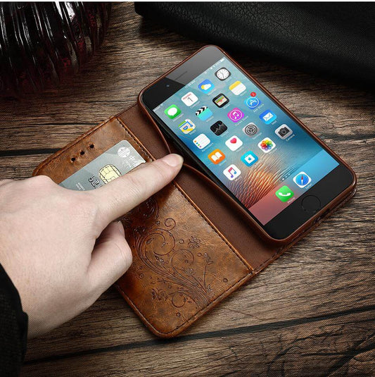 Retro Leather Case For iPhone Models