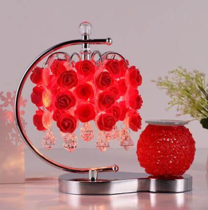 Rose Table Lamp with Aromatherapy Cup