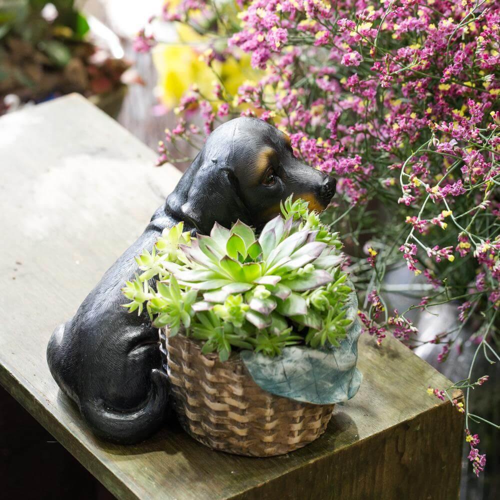 Lovely Shepherd Decorative Flower Pot