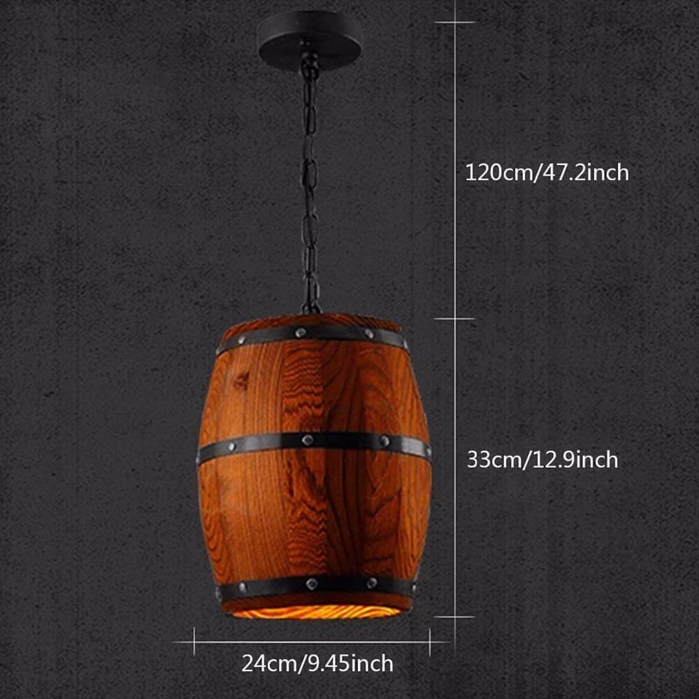 Stylish Designer's Wooden Barrel Art Pendant Lights Lamps