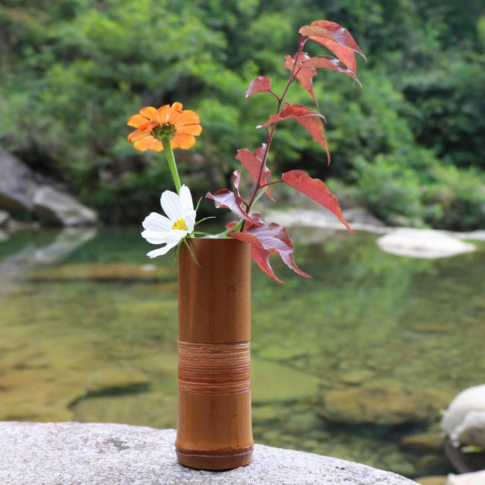 Japanese Handmade Bamboo Flower Vase