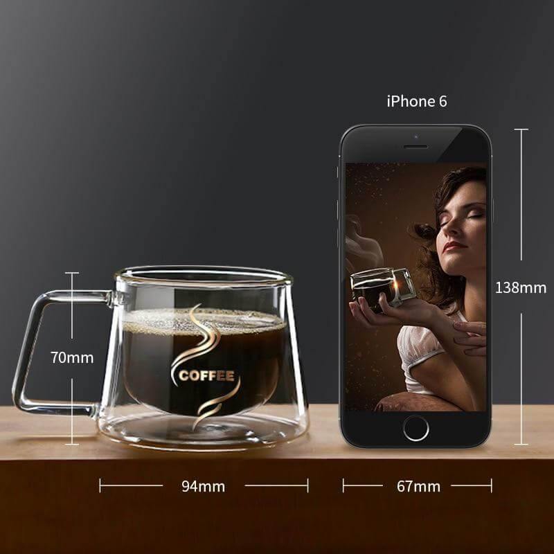 Double Glass High Temperature Coffee Cup